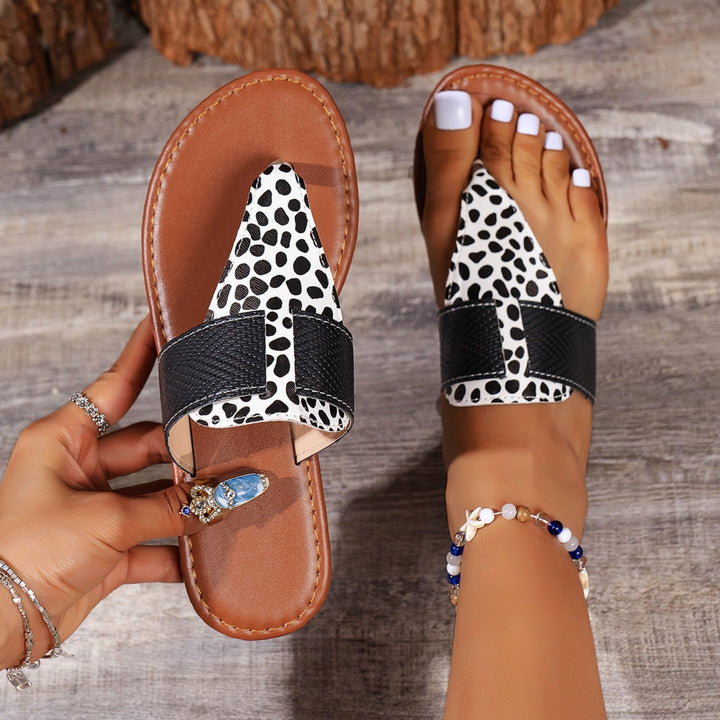 Animal Print Open Toe Sandals by Coco Charli