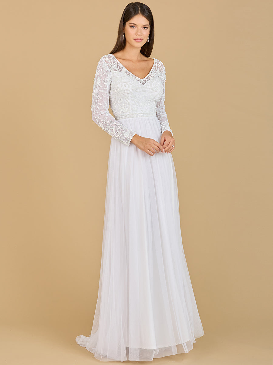 long flowy sleeve wedding dress Amelia Full Maxi Skirt by Morning Lavender main image 1
