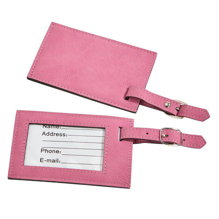 Pink Leatherette Luggage Tag by Creative Gifts