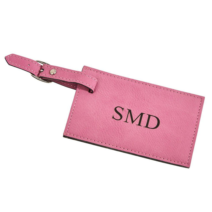 Pink Leatherette Luggage Tag by Creative Gifts