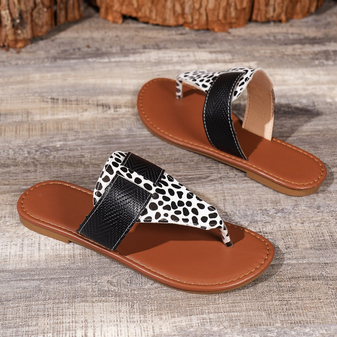 Animal Print Open Toe Sandals by Coco Charli