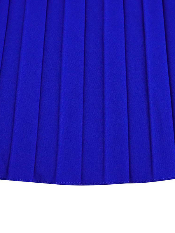 Wrap Pleated Solid Color Off-The-Shoulder Evening Dresses by migunica