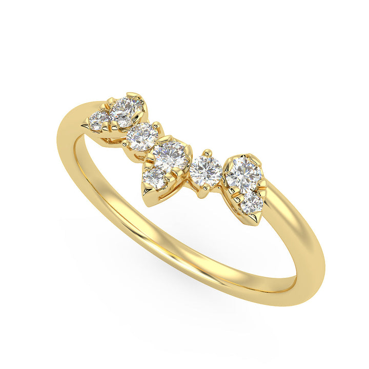 Supernova Band in Yellow Gold (0.15 Ct. Tw.) by Brilliant Carbon