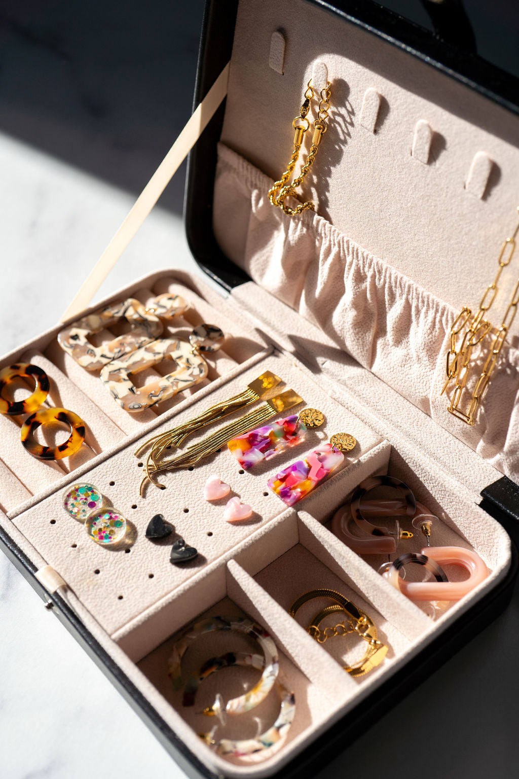 Jewelry Travel Case Box - Black by Spiffy & Splendid
