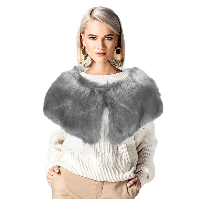 Faux Fur Cape Scarf by Madeline Love