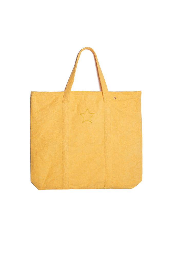 The O’ahu French Terry Beach Tote with Star - Orange by Jocelyn