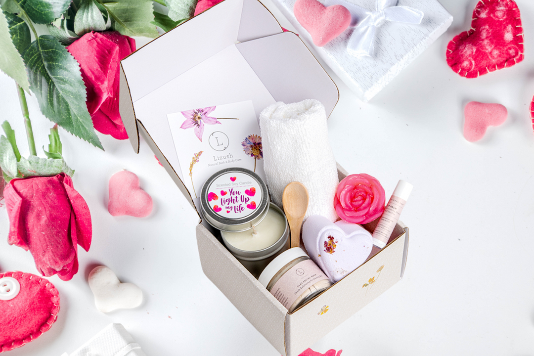 Valentine's day - Natural Skincare Gift Box, Cute LOVE Special Gift Box, Mother's Day Gift by Lizush