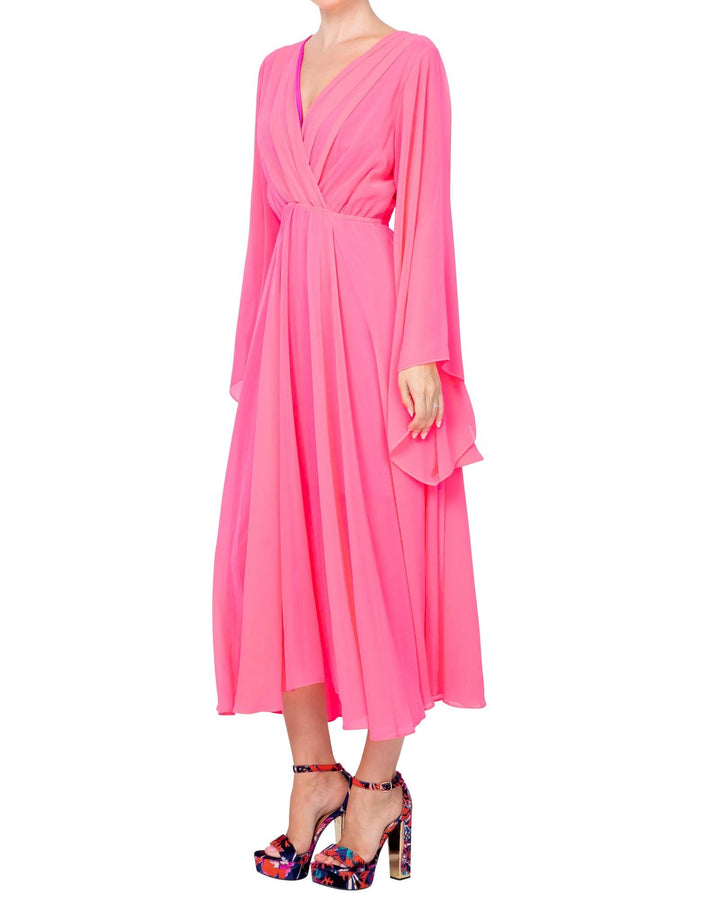 Sunset Midi Dress - Neon Pink by Meghan Fabulous