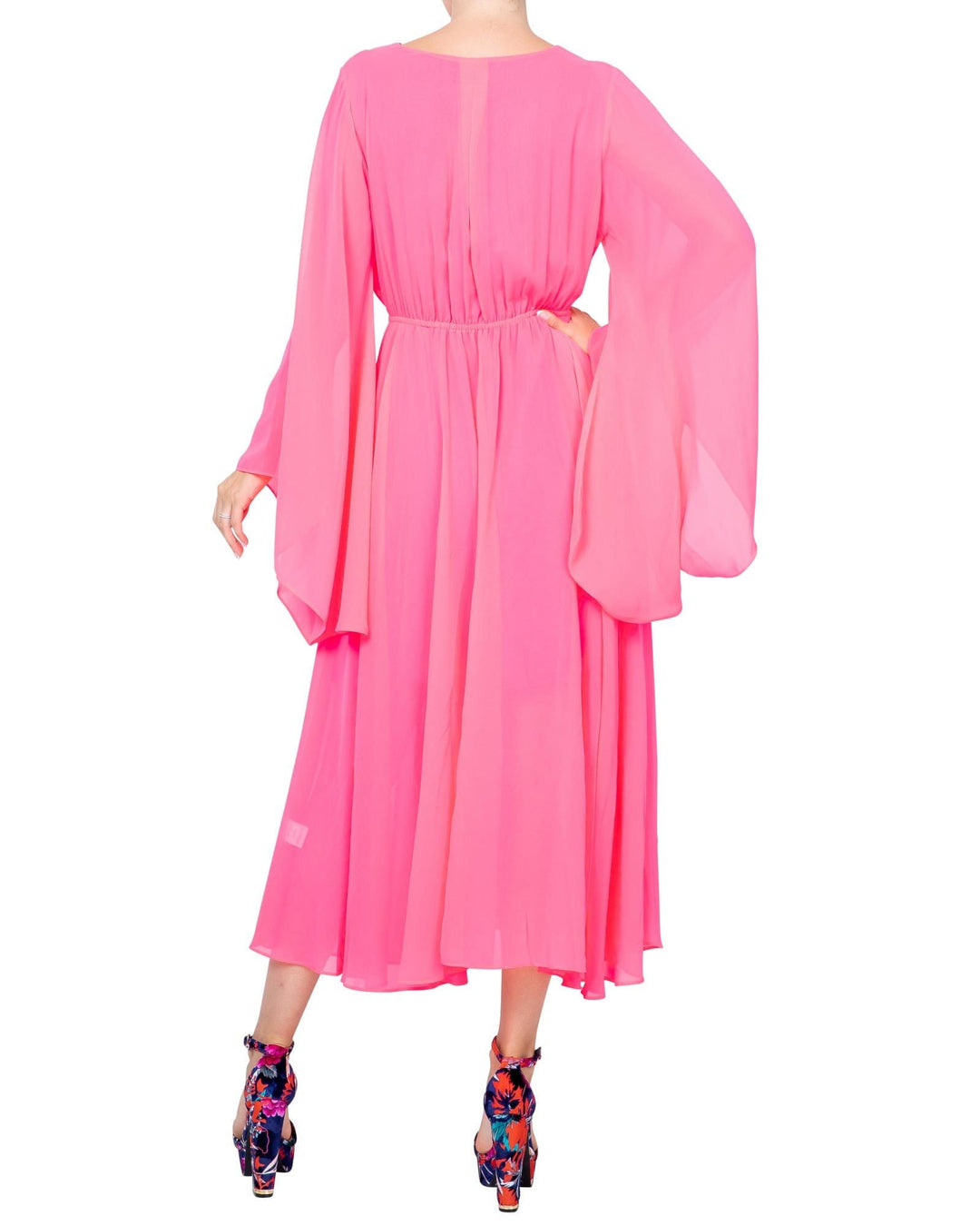 Sunset Midi Dress - Neon Pink by Meghan Fabulous