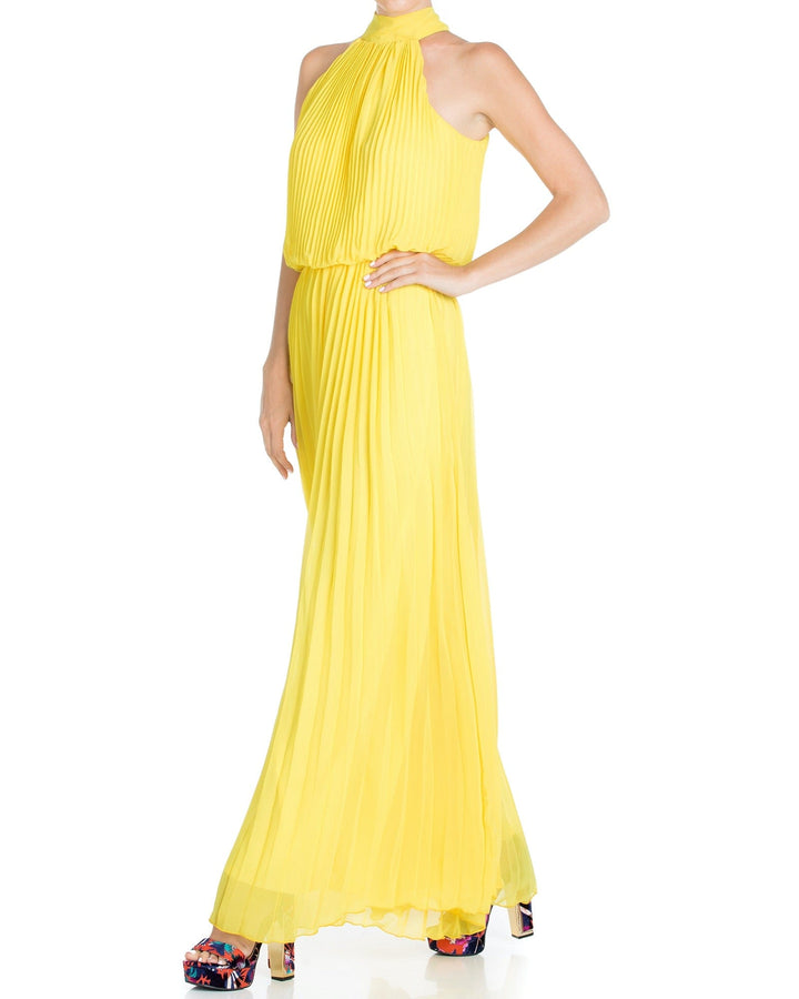 Wild Orchid Pleat Jumpsuit - Yellow by Meghan Fabulous