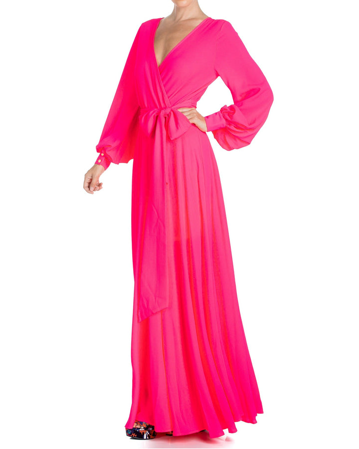LilyPad Maxi Dress - Neon Pink by Meghan Fabulous