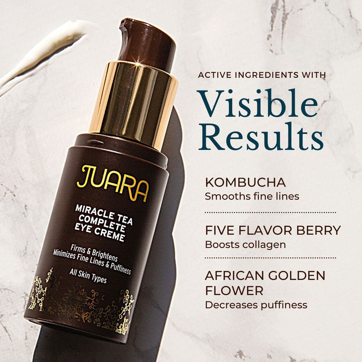 Miracle Tea Eye Creme For Bags Under Eyes With Turmeric, 0.5 oz by JUARA Skincare
