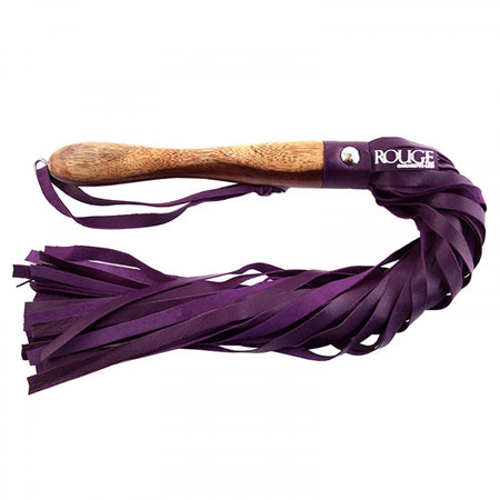 Rouge Wooden Handle Flogger by Sexology