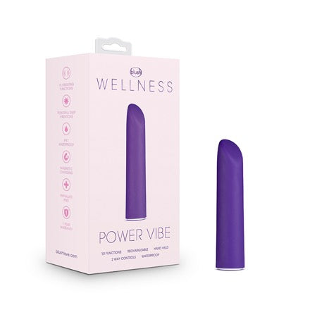 Blush Wellness Power Vibe Rechargeable Bullet Vibrator Purple by Sexology
