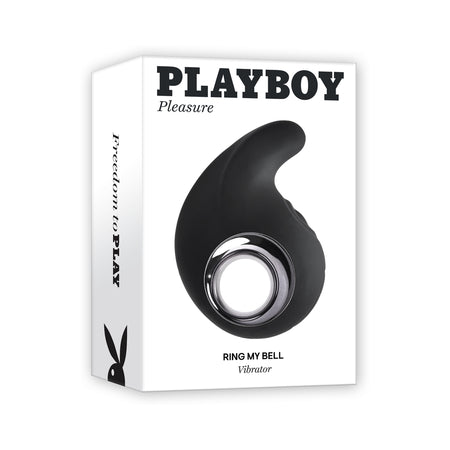 Playboy Ring My Bell Rechargeable Silicone Tapping Vibrator Black by Sexology