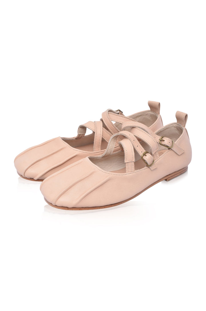 Obsession Criss Cross Leather Flats by ELF