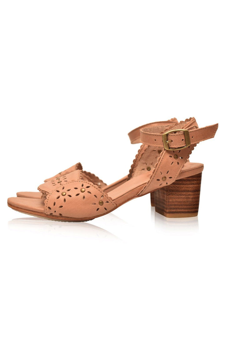 Paloma Leather Heel Sandals by ELF