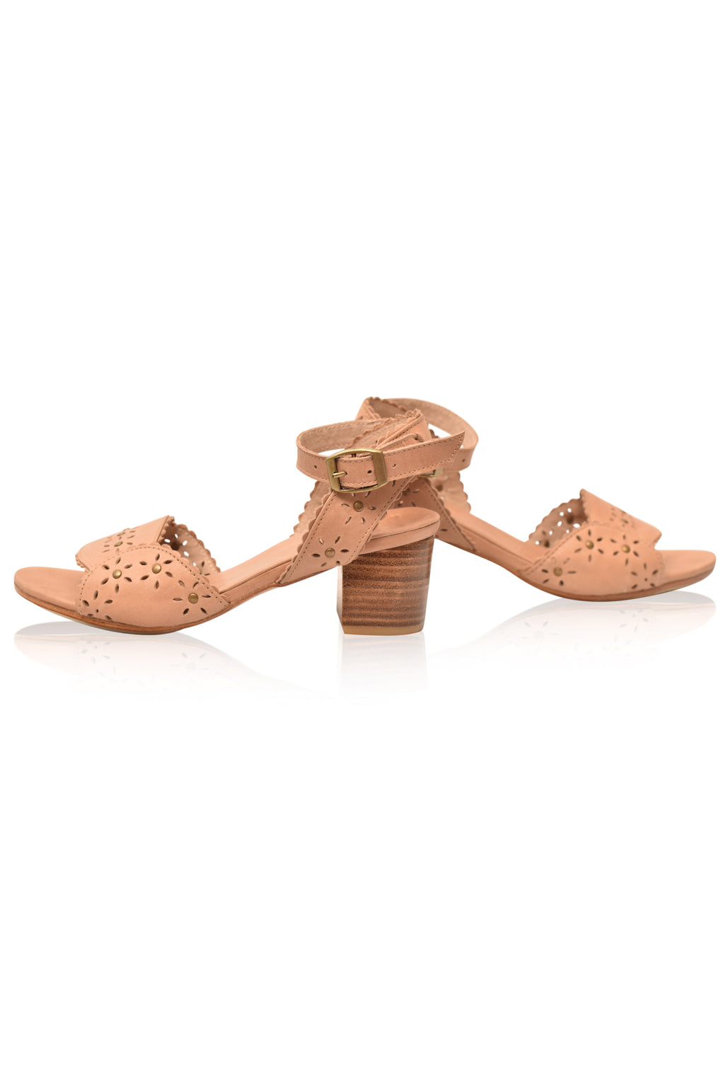 Paloma Leather Heel Sandals by ELF