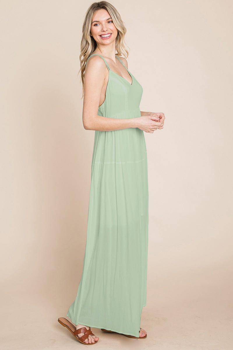 Beach Maxi Bridesmaid Dress with Criss Cross Back by RolyPoly Apparel