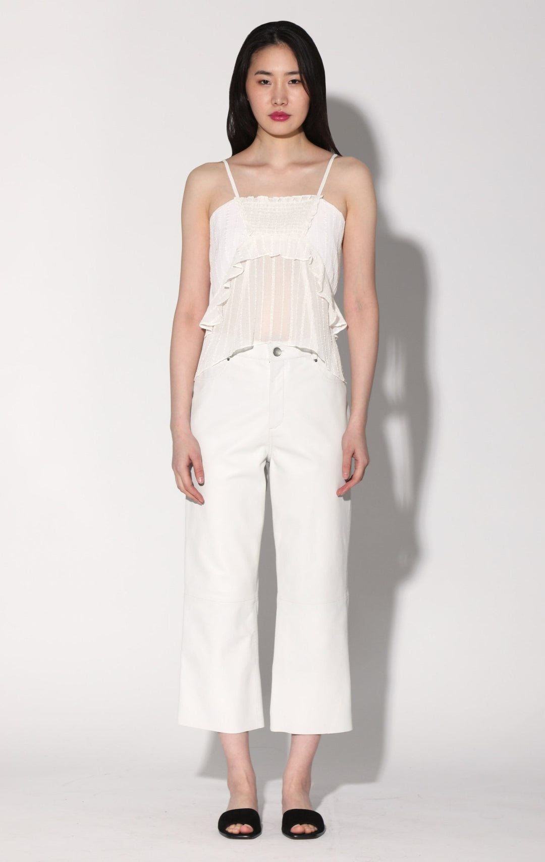 Venice Pant, Bright White - Leather by Walter Baker