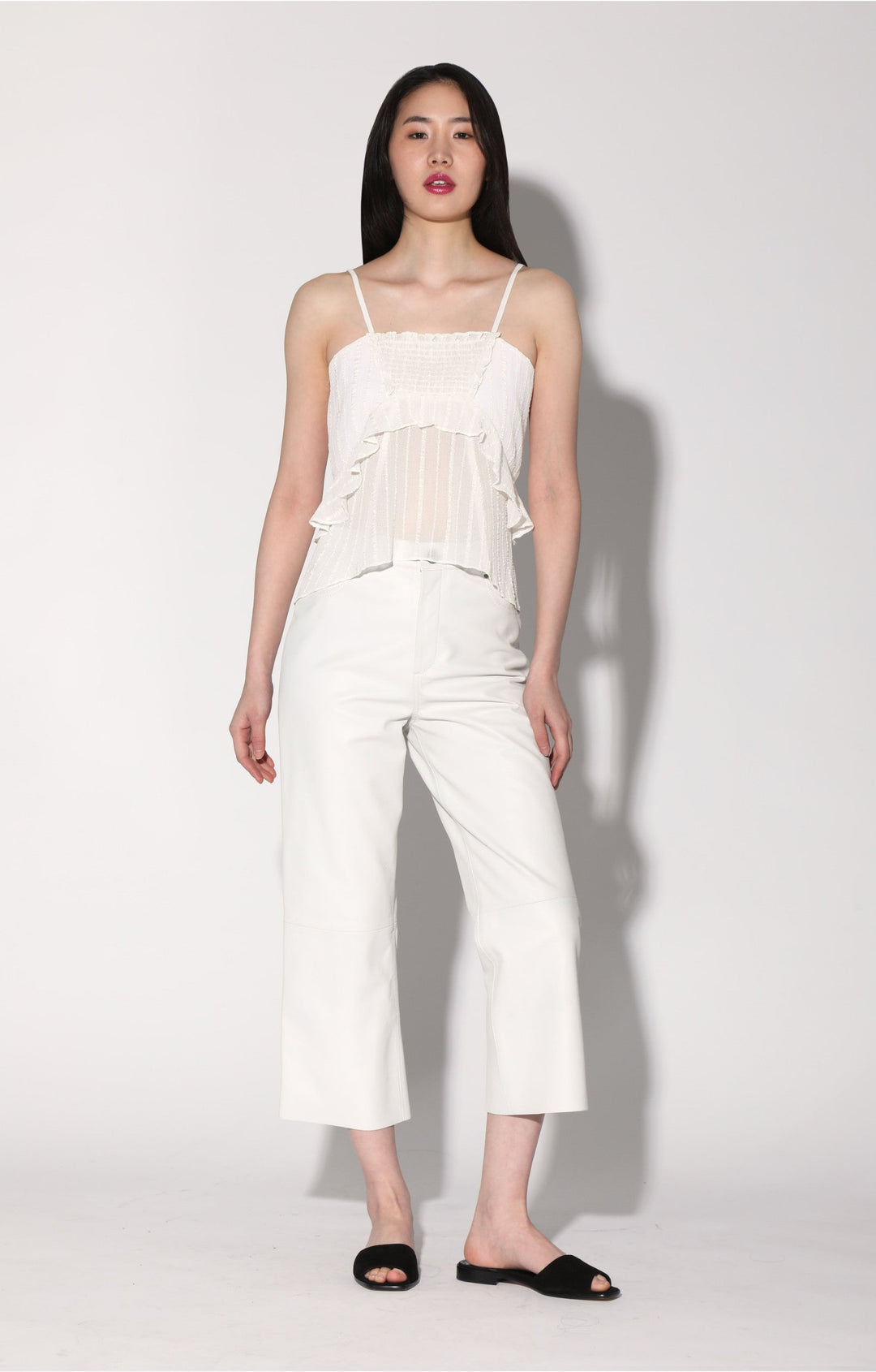 Venice Pant, Bright White - Leather by Walter Baker