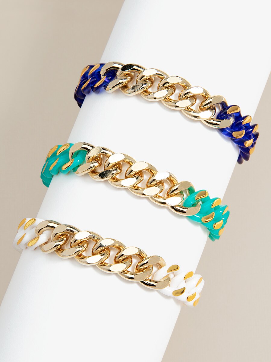 Touch of Color Chain Bracelet by ZENZII – Pomp and Port