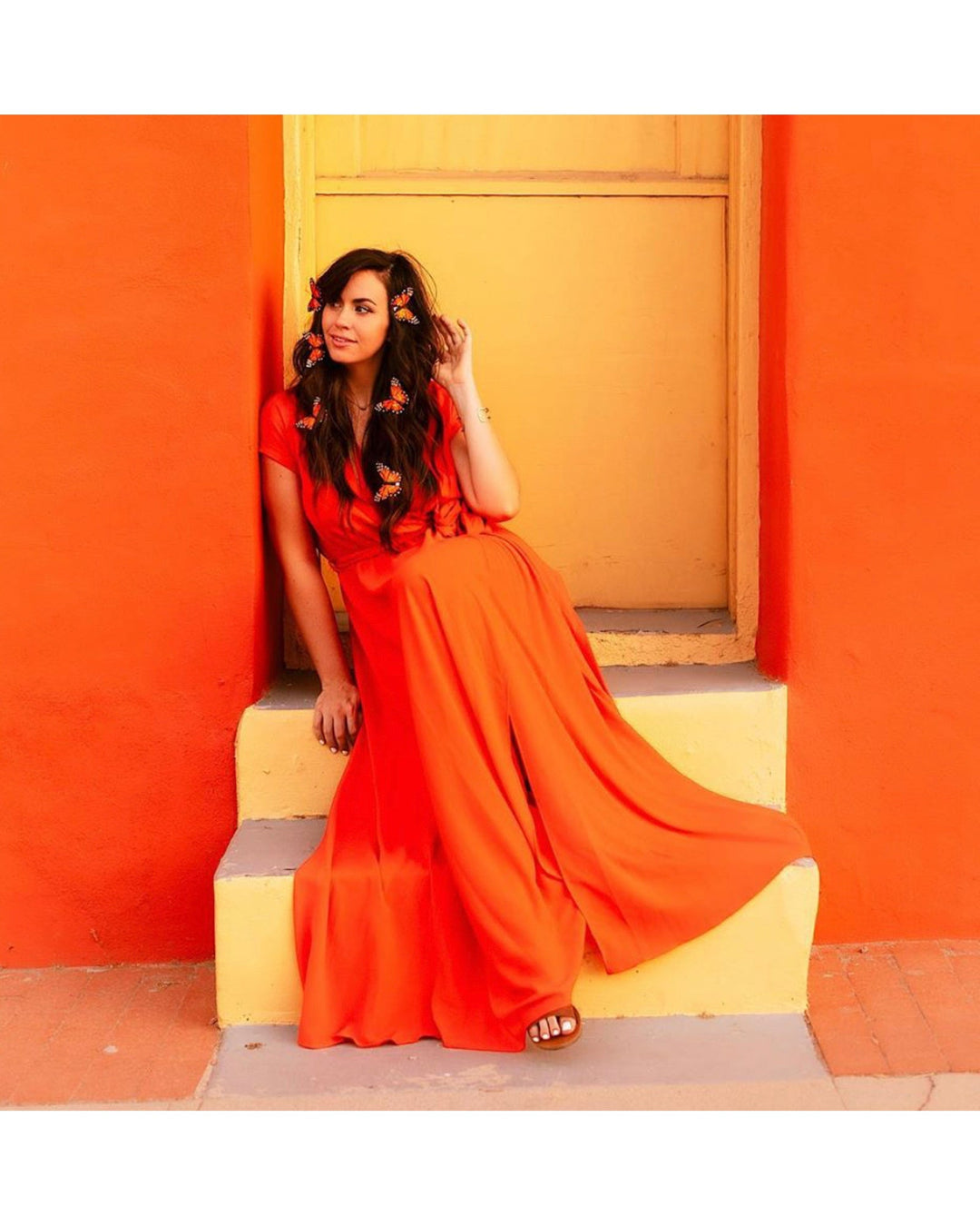 Jasmine Maxi Dress - Flame by Meghan Fabulous