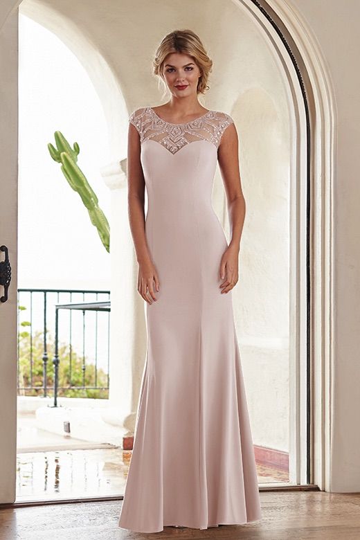 matte jersey wedding dress Modest by Mon Cheri TR11988 Stretch Jersey Wedding Dress