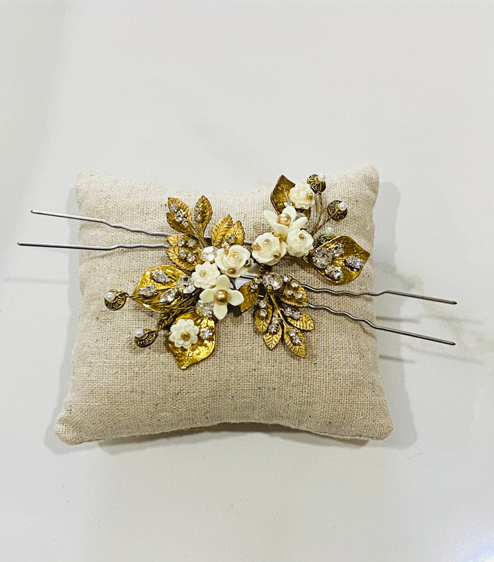 Floral Hairpins by Erin Cole
