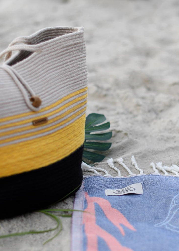 Lahammam's Handcrafted Quality everyday use Tote Beach Bag + Free Beach Towel ! by La'Hammam