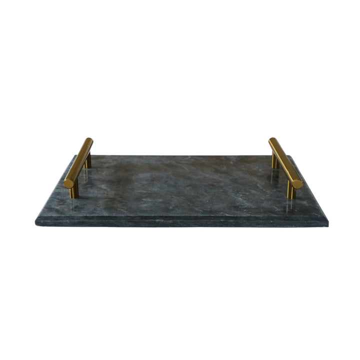 Black Marble Board w/Gold Handles by Creative Gifts