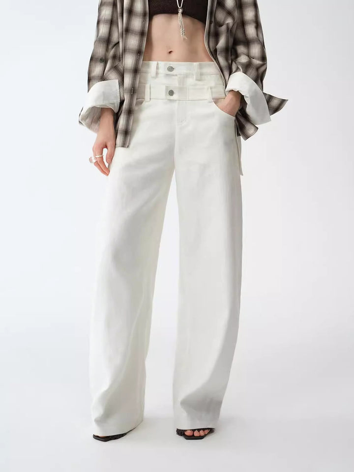 Old Money Style Linen Cut Scimitar Pants"Weiss Love Letter" by Firelady Fur