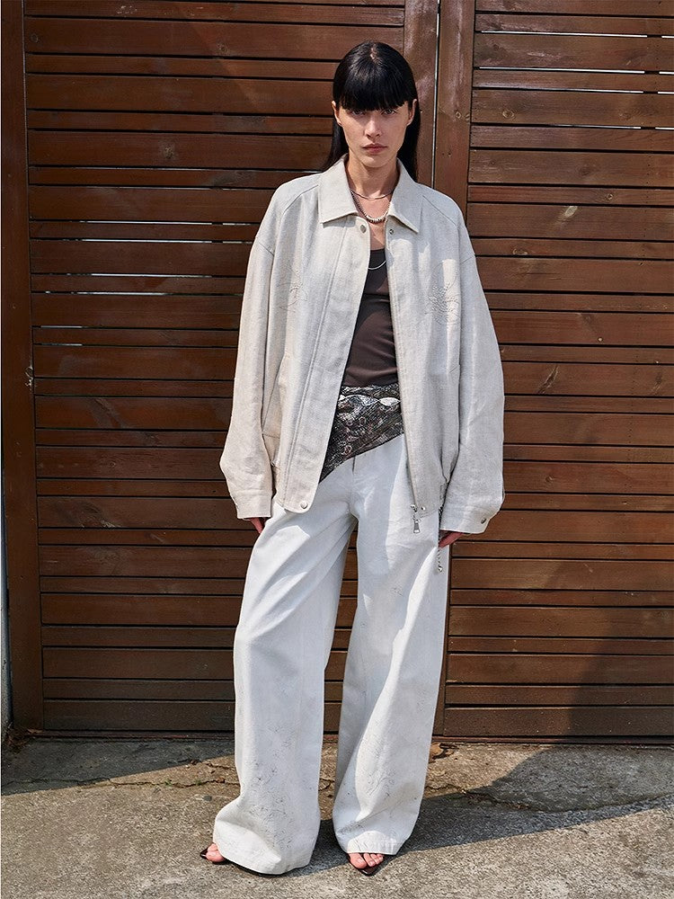 Retro ethnic style beaded embroidery linen loose straight version jacket spring"Comfort Zone" by Firelady Fur