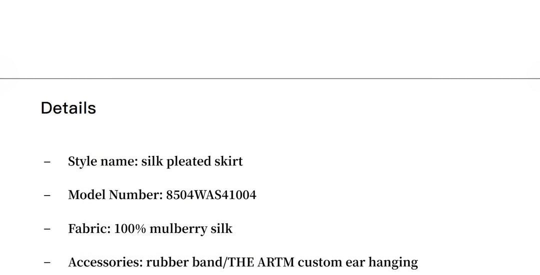 Mulberry silk custom pleated irregular hem skirt for women by Firelady Fur