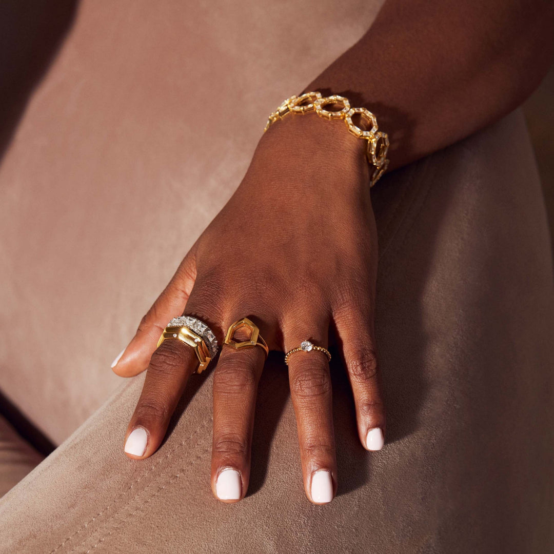 The Athena Double-Sided Burnish Ring