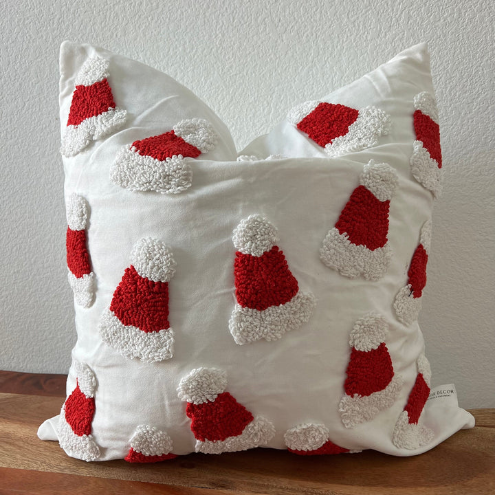 Tufted Santa Pillow Cover, 20x20 inch by Delmar Decor