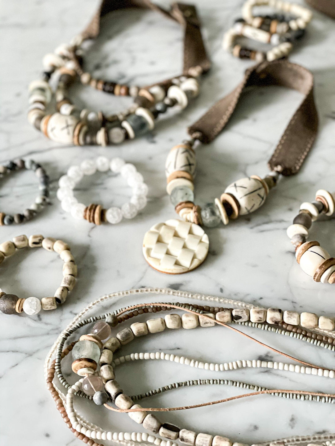 Trio Stack Bracelet Set | Stone