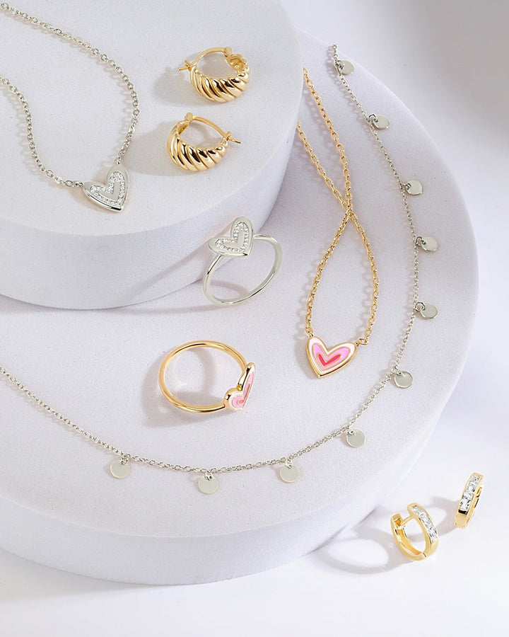 Mabel CZ Heart Pendant Necklace