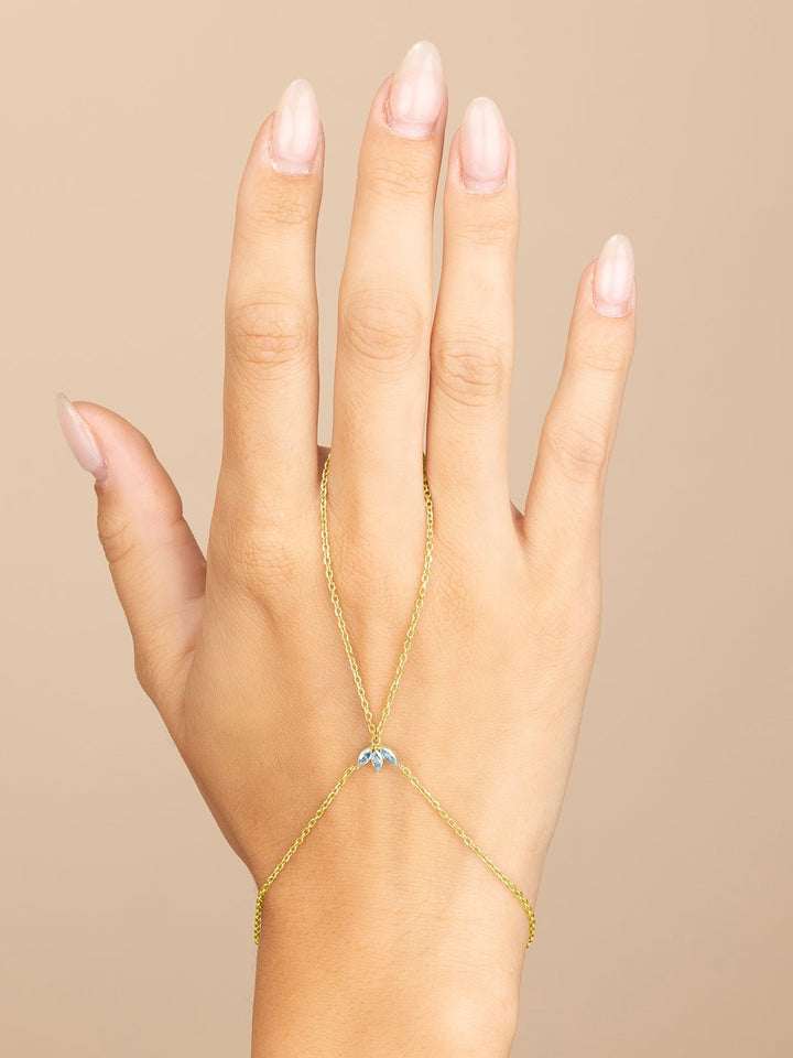Amari Lotus CZ Hand Chain