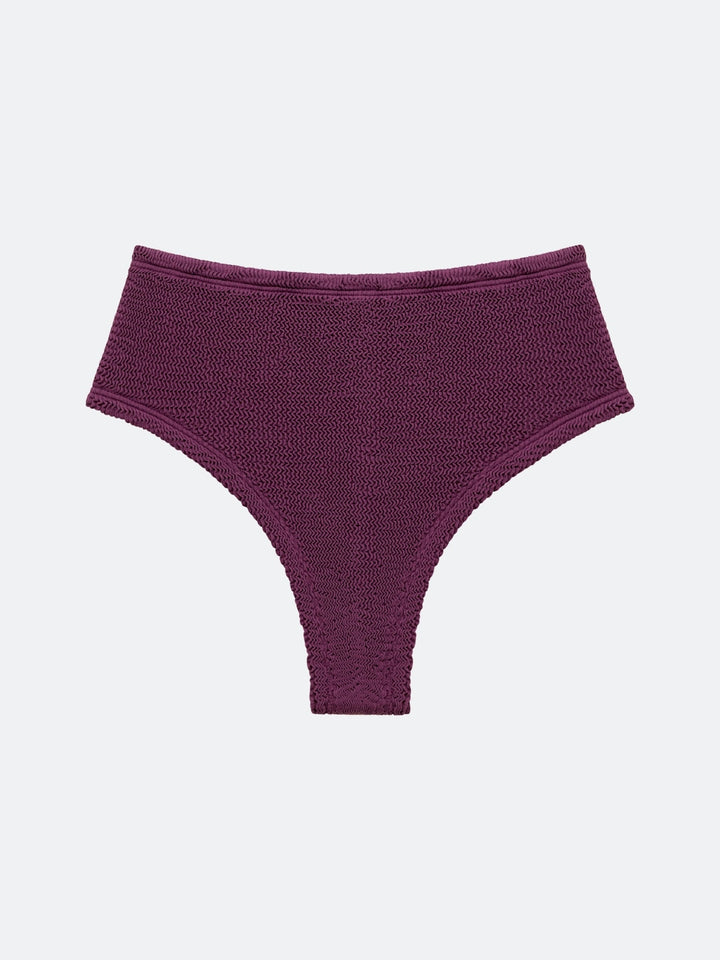 BALBOA HIGH WAISTED BIKINI BOTTOM - PLUM