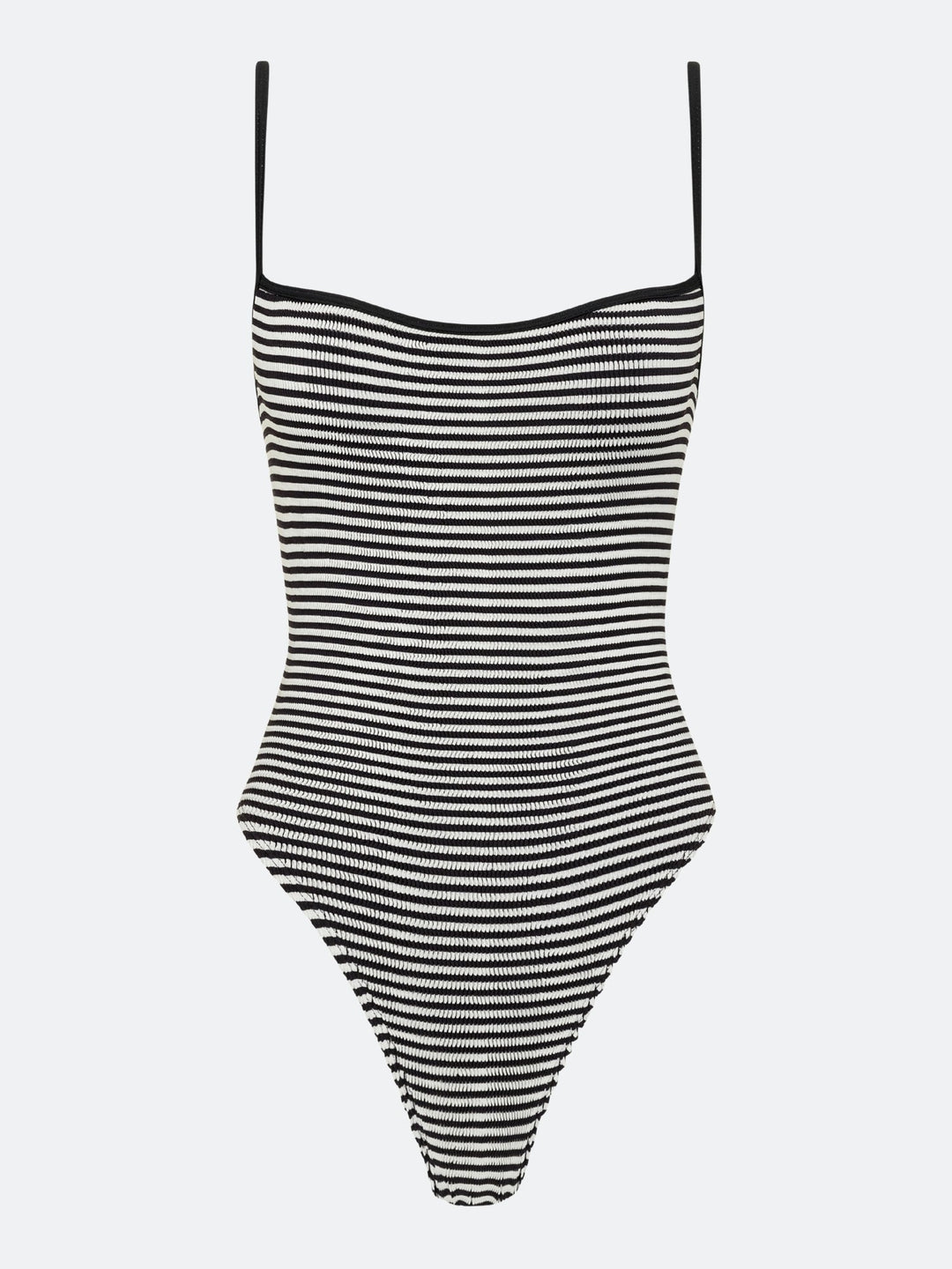 BALBOA THIN STRAP ONE PIECE - BLACK STRIPED