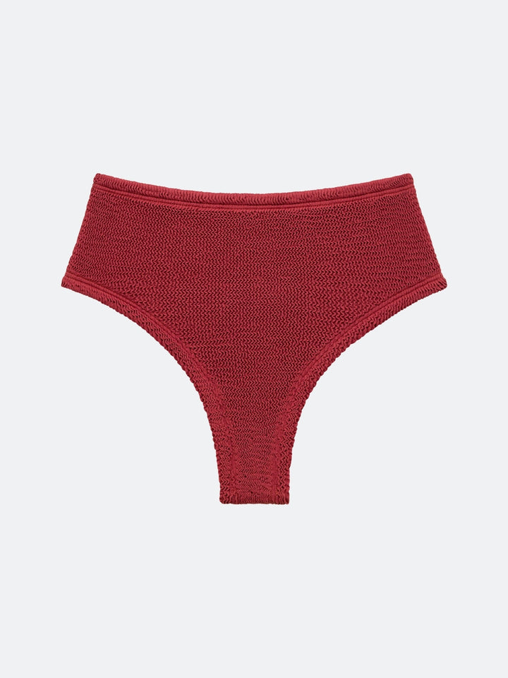BALBOA HIGH WAISTED BIKINI BOTTOM - CHERRY