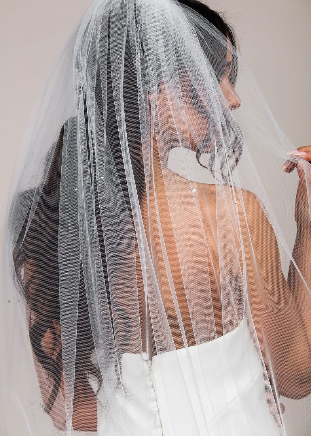 1707 Scattered Crystal Cathedral Veil