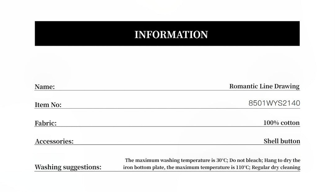 "Romantic Line Drawing" Pure Cotton Slightly Wrinkled Puff Sleeve Short Top for Women by Firelady Fur