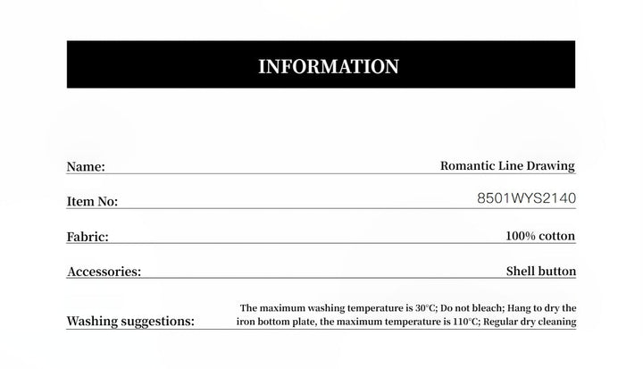 "Romantic Line Drawing" Pure Cotton Slightly Wrinkled Puff Sleeve Short Top for Women by Firelady Fur