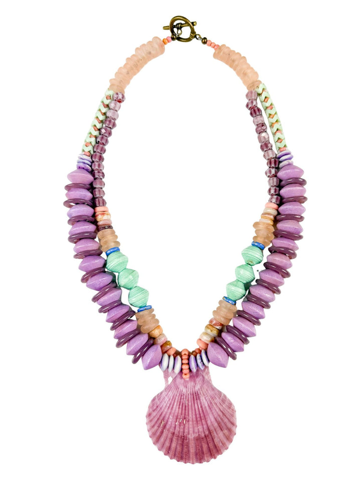 Layered Shell Necklace | Lilac