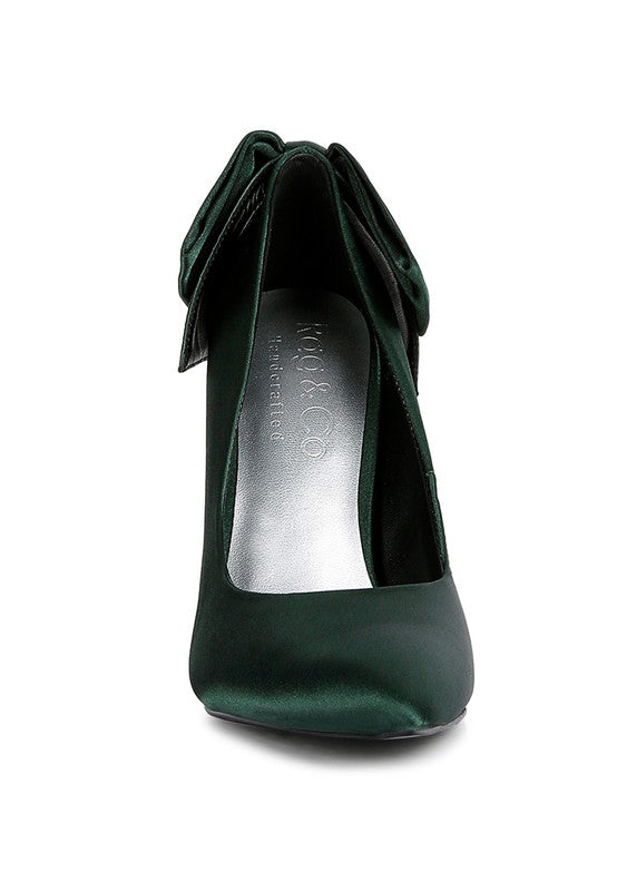 Satin Stiletto Pump Sandals by Blak Wardrob