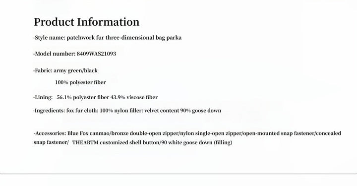 Fireladyfur Women's Water-Repellent Goose Down Parka with Removable Fox Fur Collar by Firelady Fur