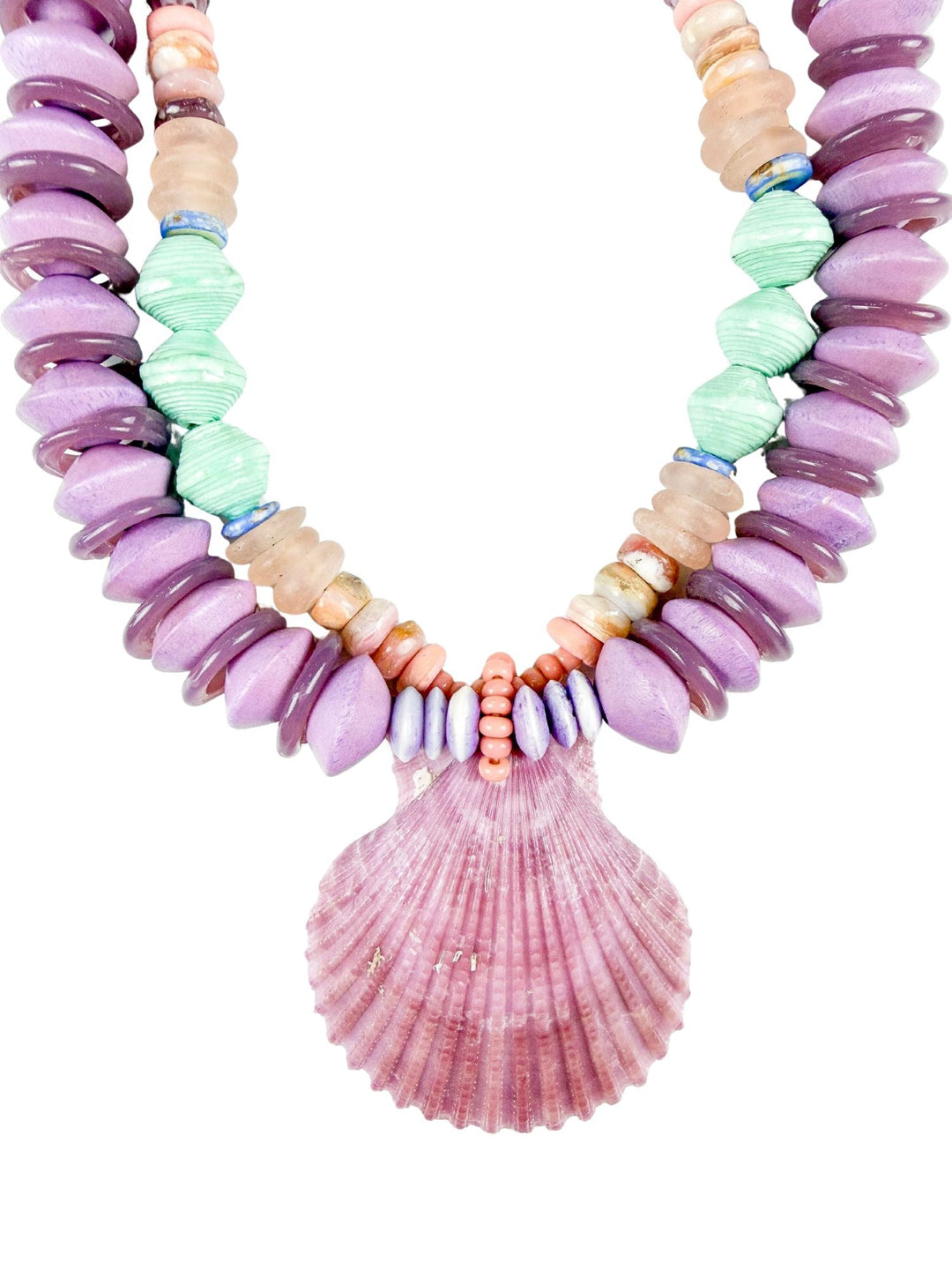 Layered Shell Necklace | Lilac