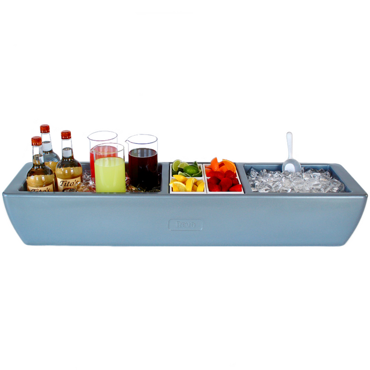 REVO Party Barge Cooler | Metallic Gray | Insulated Beverage Tub by REVO COOLERS, LLC
